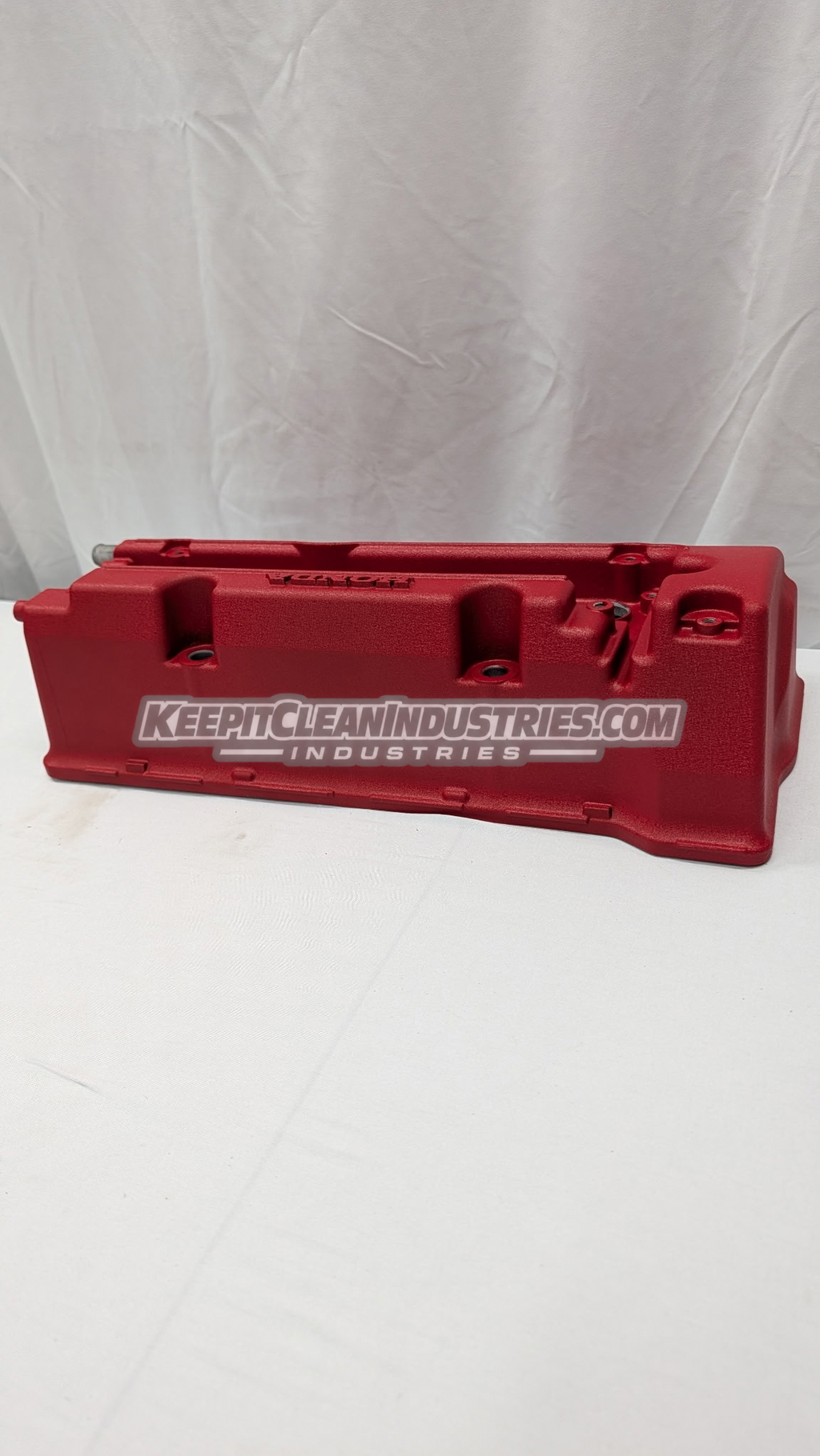 Custom Wrinkle Red K24Z / R40 Valve Cover with Welded -10AN Bungs